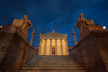 Wall Mural - Night view of Academy of Athens, Greece