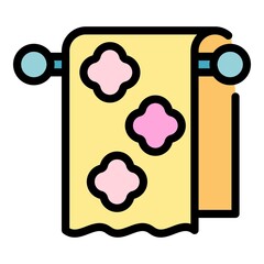 Poster - softener towel icon. outline softener towel vector icon color flat isolated