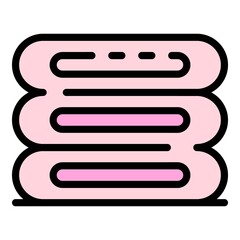 Poster - clean softener stack icon. outline clean softener stack vector icon color flat isolated