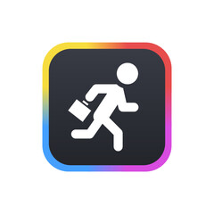 Sticker - Businessman Running - Sticker