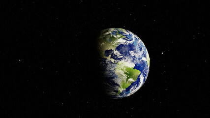 Wall Mural - View of Earth in open space, illustration