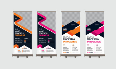 Wall Mural - Business Roll Up Banner Set, Use Corporate Business, Agency, Travel, Gym, Fashion