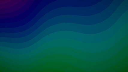 Wall Mural - abstract background of wavy lines in shades of blue and green