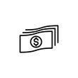Money, cash line icon design concept