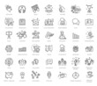 Outline icons collection. Simple vector illustration. Sign and symbols in flat design blogging, marketing and business