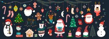 Christmas Big Collection With Traditional Elements, Winter Seasonal Design