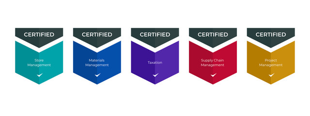 Poster - vector illustration certified logo badge design template. certificates used to signify a person's pr