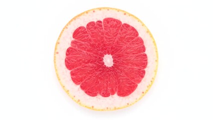 Wall Mural - Grapefruit isolated on white background, rotate. 4K UHD video