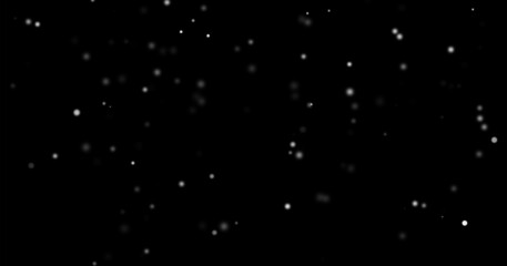 Leinwandbilder - Snow fall and snowflakes background with bokeh light effect. Christmas snowfall or snow flakes falling with light shine of particles in winter night sky
