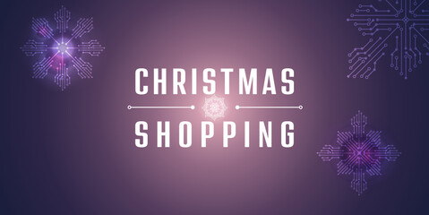 Wall Mural - christmas shopping - text illustration