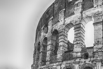 Fototapete - View over the Flavian Amphitheatre, aka Colosseum in Rome, Italy