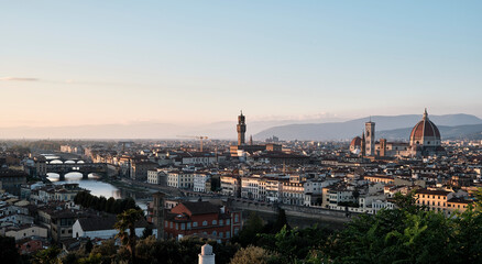 Wall Mural - the sunset in Firenze (Florence) from the high