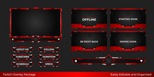 Twitch Stream Overlay Package Including Facecam Overlay, Offline, Starting Soon, Twitch Panels