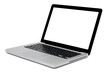 Laptop on a white background with cutout display