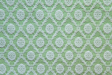 Green Vintage Textile Pattern Texture Christmas Holiday White And Green Diamond Cross Pattern