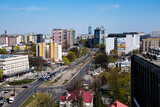 Fototapeta Miasto - Panorama Warszawy, Warszawa, Ulice, Wieżowce, Centrum, WWA, dachy nad miastem, Stolica Polski