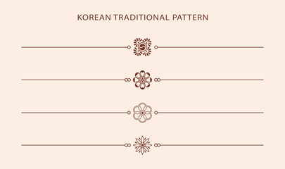 Wall Mural - Korean traditional line pattern. Asian style. Chinese culture. Vector abstract graphic illustration. Korea, china symbol