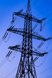 © Vadim - High voltage line transmission. Silhouette electrical power distribution.