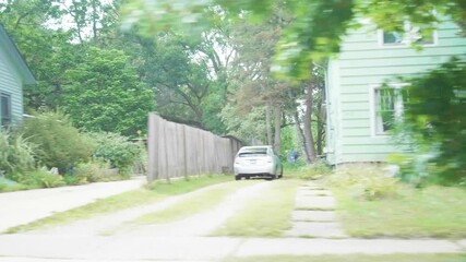 Sticker - The footage of driving through suburban Detroit