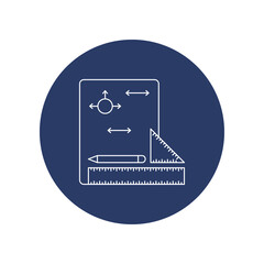 Wall Mural - Industrial engineer measurements tools icon vector