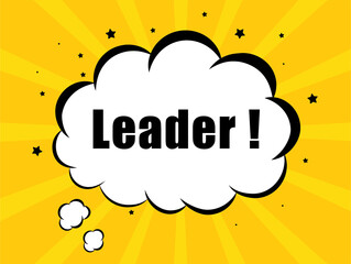 Wall Mural - Leader in yellow bubble background