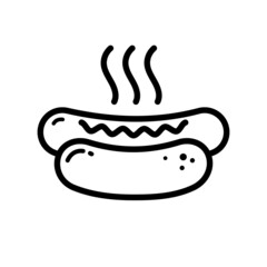 hotdog sandwich outline icon