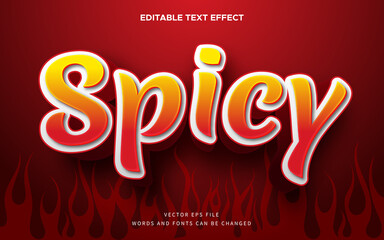 Poster - Editable 3d spicy text effect. Fancy font style perfect for logotype, title and heading.