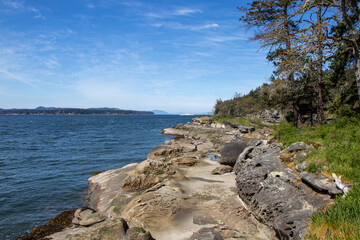 Wall Mural - coastal view in Nanaimo, British Columbia on a sunny day in Canada