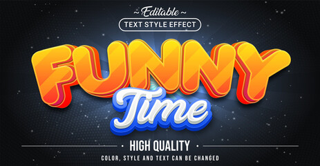 Poster - Editable text style effect - Funny Time text style theme.