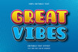 © inferno_studio3 - Great vibes,,3 dimensions editable text effect yellow gradation orange blue comic style