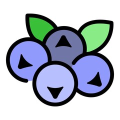 Poster - Rowan fruit icon. Outline rowan fruit vector icon color flat isolated