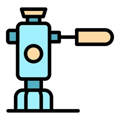 Poster - tripod rack icon. outline tripod rack vector icon color flat isolated