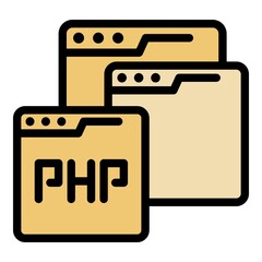 Poster - Site pages icon. Outline site pages vector icon color flat isolated