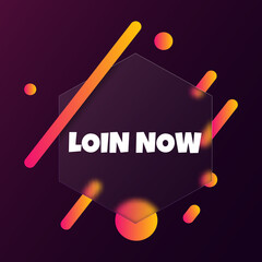 Poster - Join now. Speech bubble banner with Join now text. Glassmorphism style. For business, marketing and advertising. Vector on isolated background. EPS 10