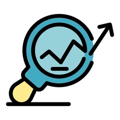 Poster - Search standard icon. Outline search standard vector icon color flat isolated
