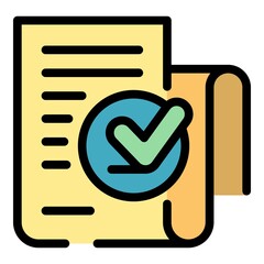 Poster - Standard icon. Outline standard vector icon color flat isolated
