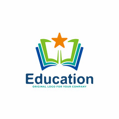 Wall Mural - Best Book education logo design template.