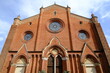 Asti Cathedral. Gothic Cathedral of Santa Maria Assunta in Asti.Built in Lombard Gothic style with red terracotta bricks. Asti, Piedmont, Italy.
