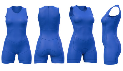Wall Mural - [ Blue] 3D Rander Sleeveless triathlon suits women