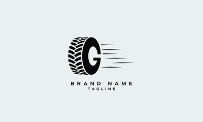 Wall Mural - G SPORTS, G TYRE, G FAST TYRE, Abstract initial monogram letter alphabet logo design