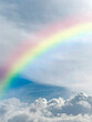 Leinwandbild Motiv Heavenly rainbow in the Sky