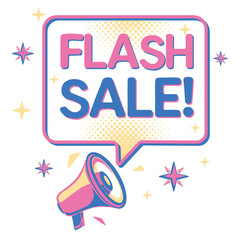 Wall Mural - Flash sale - advertising sign with megaphone