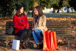 © Stocked House Studio - couple of young women walking after shopping before Christmas