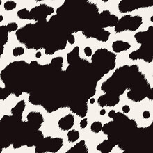 Seamless Cow Skin Pattern. Vector Cattle Texture.