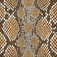 Seamless Snake Skin Pattern. Vector Exotic African Animal Texture.