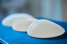 silicone breast implants on the table