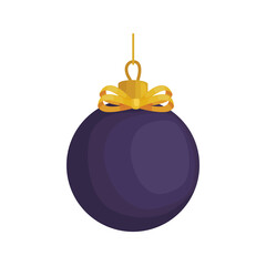 Wall Mural - purple christmas ball