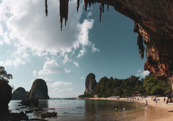 Sticker - Beautiful view of Phra Nang Beach in Thailand