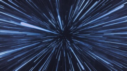 Classical light speed space warp jump effect.