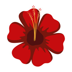 Sticker - hibiscus tropical flower